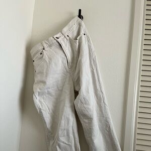 Abercrombie & Fitch Cream High-Rise Ankle Jeans- Curve Love